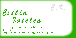 csilla koteles business card